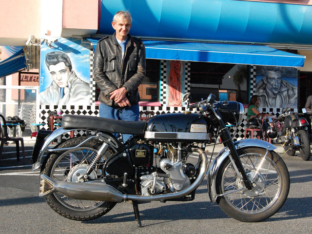 Mike Jongblood and his 1963 Velocette Venom Clubman