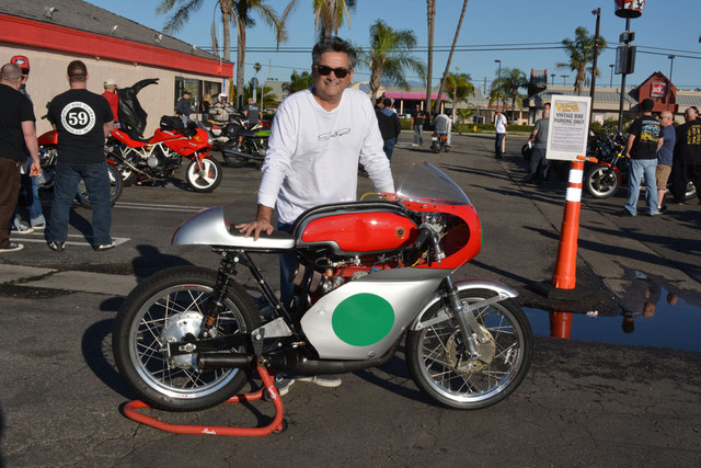 Rolando Ortiz with his 1968 Bultaco TSS 250