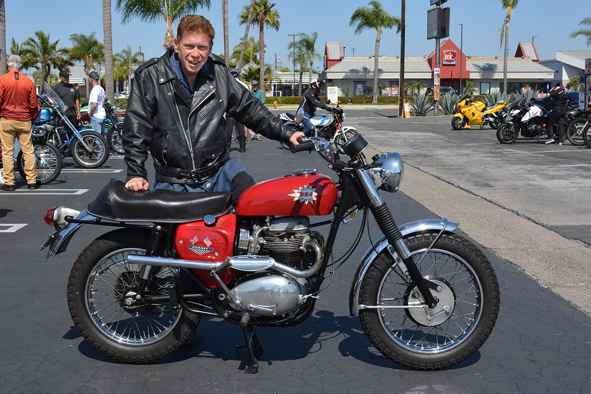 Terry Singleton of Costa Mesa with his 1967 BSA Hornet 650