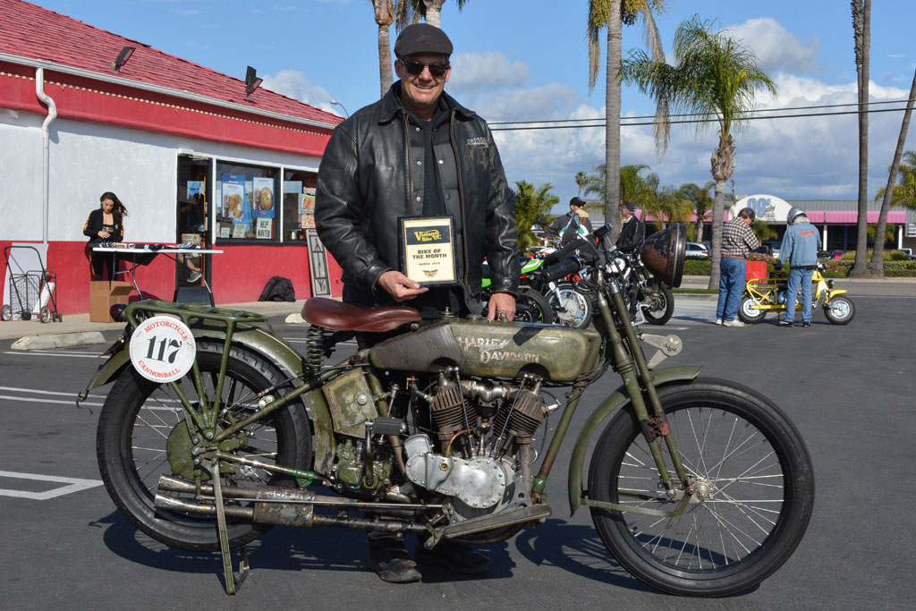 Todd Cameron and his 1916 Harley Davidson JD
