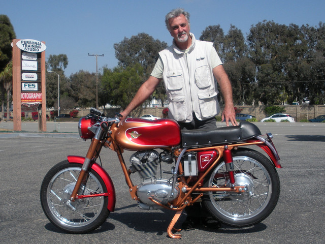 Ernesto Quiroga and his 1961 Ducati 175 Sport