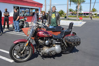 Richard Insteness with his 1975 Harley Davidson Superglide and 1921 sidecar