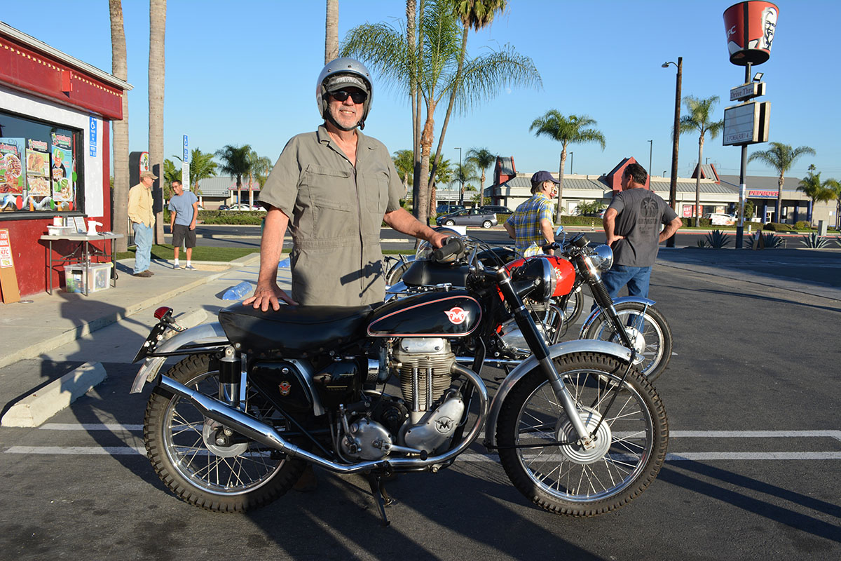 James Miller of Huntington Beach with his 1954 Matchless G80CS
