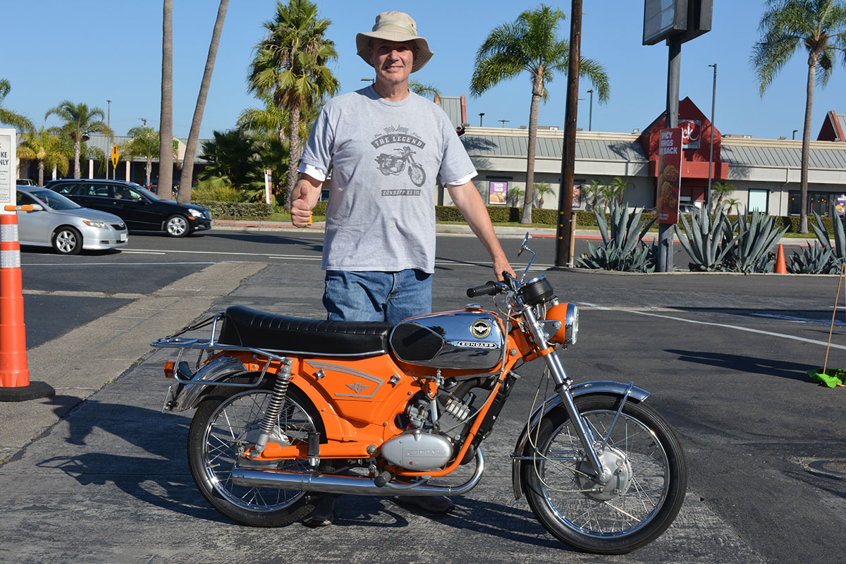 Robert Rosen of Yorba Linda with his 1973 Zundapp KS50