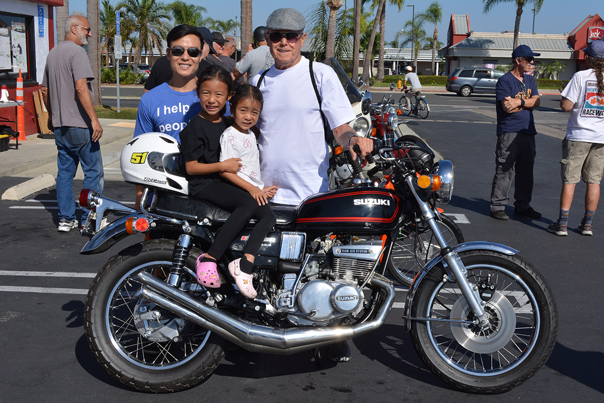 Mike Cooper of Westminster with his 1975 Suzuki GT550