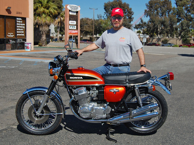 Perry Edwards with his 1974 Honda CB-750
