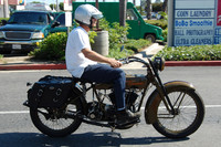Tom McBride on his 1922 Harley Davidson Model J