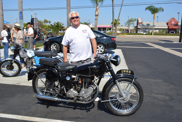 Keith Gladieux and his 1948 AJS Model 18 500cc