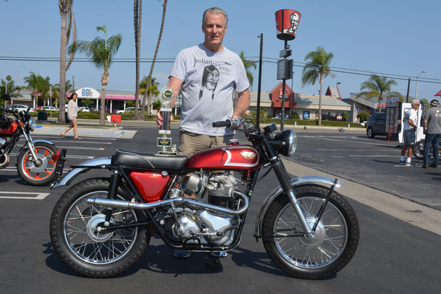 Marty Spalding of Dana Point with his 1968 Norton/Matchless P11