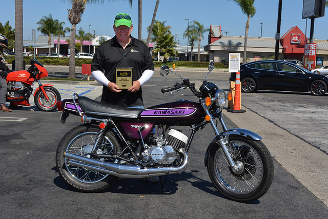 Don Reynolds of West Covina with his
1975 Kawasaki H2 750