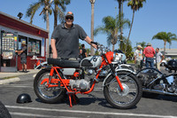 Dave Zamiska of Huntington Beach with Steve Woods 
1963 Honda CL72