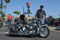 Steve Cook of Bellflower with his
1942 Harley Davidson Deluxe EL