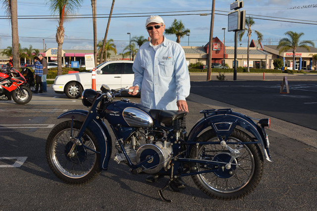 Bill Perone and his 1960 Moto Guzzi Falconi