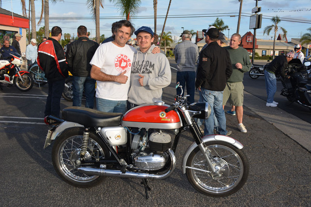 Roland Ortiz and his 1968 Bultaco 250 Metralla