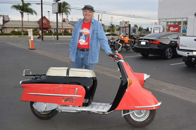 Paul Faynor with his 1963 Heinkl Tourist