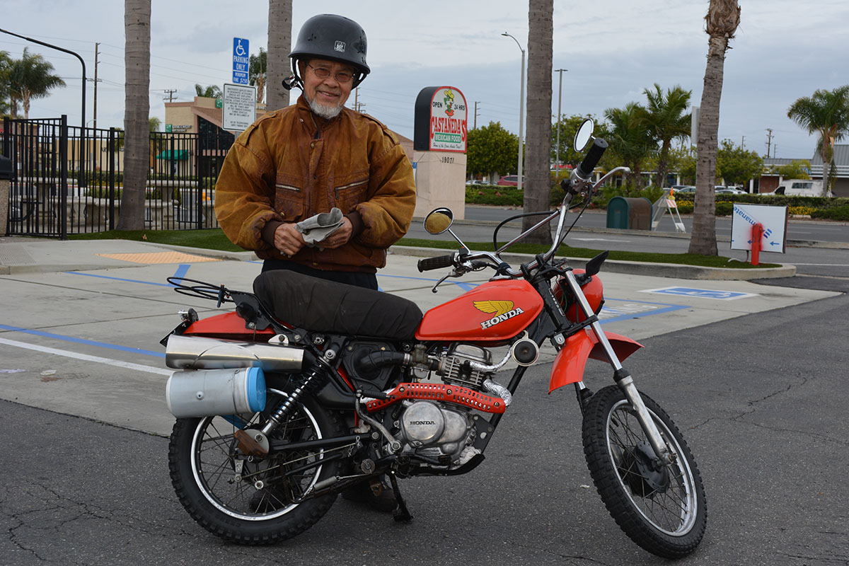 Peter Vu of Huntington Beach with his
1980 Honda XL80S