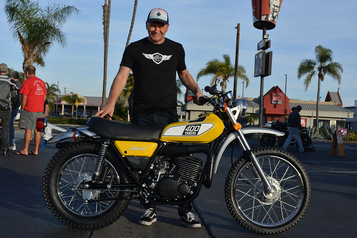Owen Bishop of Laguna Beach with his 1976 Yamaha DT400