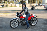 Julie Tomlinson with her 1977 Yamaha XS400