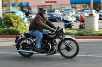 Greg McBride on his 1948 Vincent Black Shadow