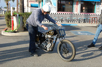 Frank Colver and his 1938 AJS Flat Tracker