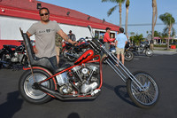 Tony Nguyen with his 1948 Harley Davidson Knucklehead chopper