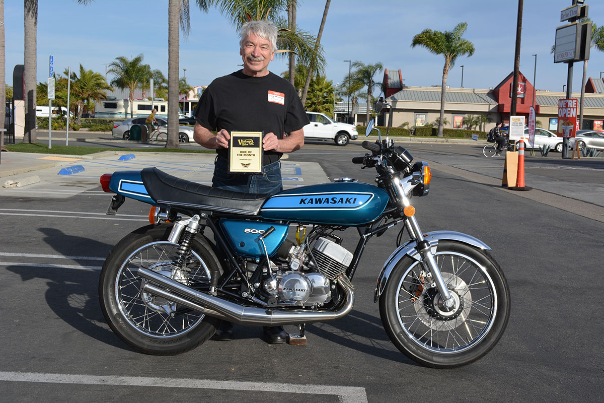 Steve Zahner of Yorba Linda
1975 Kawasaki H1 500