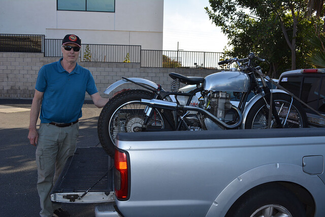 Simon Yeatman of Fountain Valley with his
1954 BSA Alloy Clipper Trials