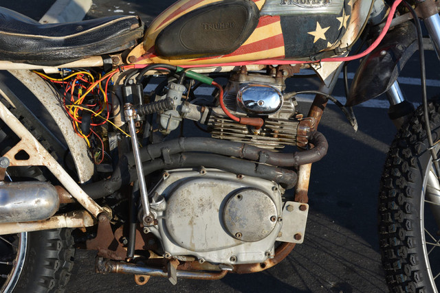 1964 Triumph Cub with a 1971 Honda SL175 engine