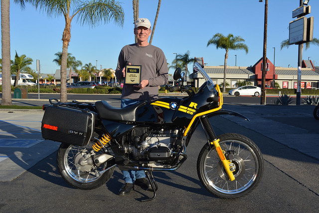Steve Ames of Santa Ana with his
1992 BMW R100 GS