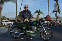 Ernesto Quiroga of Long Beach with his
1993 Moto Guzzi 1000S