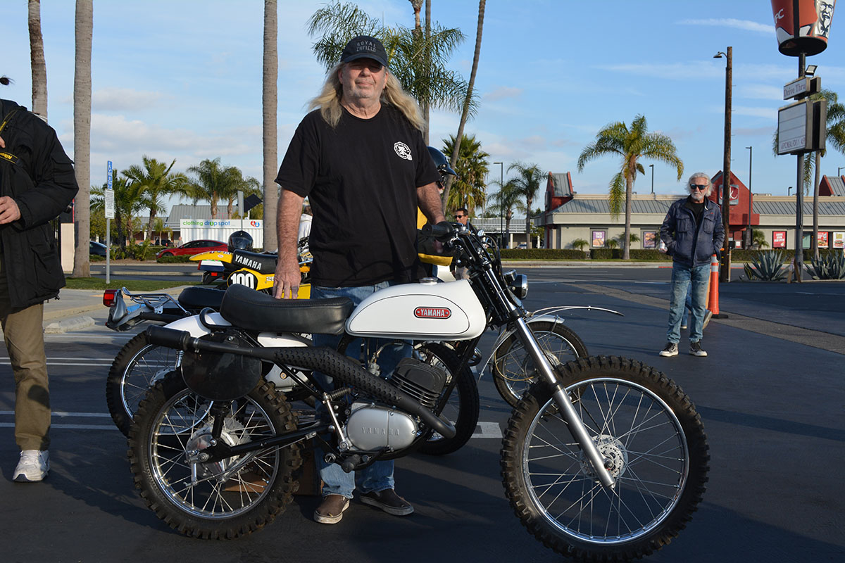 Owen Bishop of Laguna Beach with his 1976 Yamaha DT400