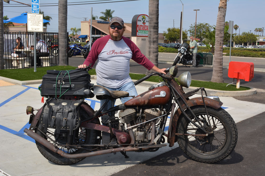 Oran Bloodsworth and his 1944 Indian Chief