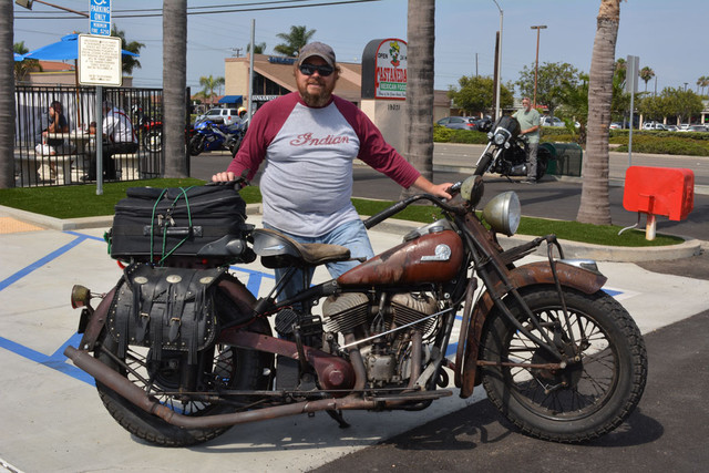 Oran Bloodsworth and his 1944 Indian Chief