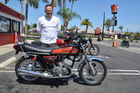 Owen Bishop of Laguna Beach with his
1974 Kawasaki H1 500