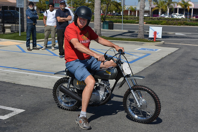 Doug Rickertsen of Huntington Beach with his
1974 Honda XR75