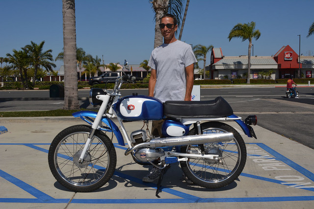 Baird Bergenthal of Midway City with his
1965 Garelli 98 Fan Trail