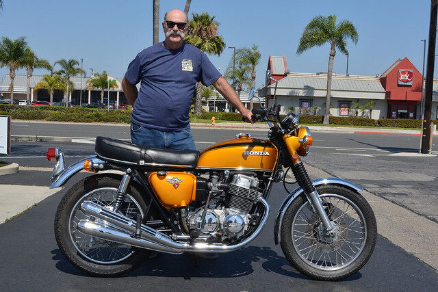 Brian Tinkler of Westminster with his
1971 Honda CB750