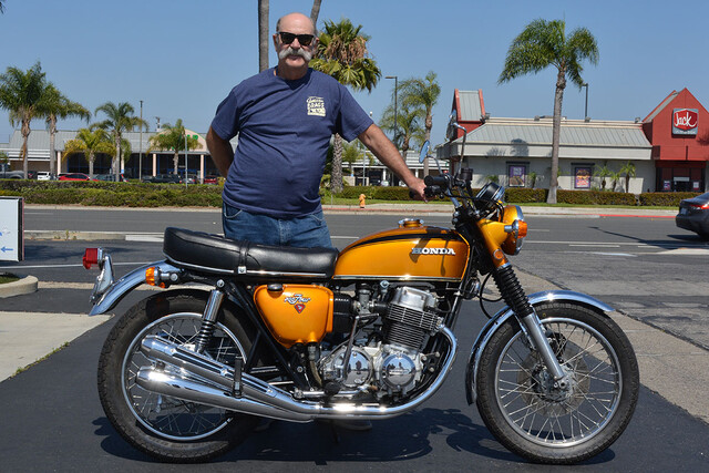 Brian Tinkler of Westminster with his
1971 Honda CB750