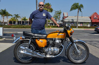 Brian Tinkler of Westminster with his
1971 Honda CB750