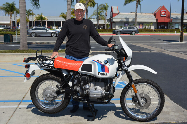 Steve Ames  of Santa Ana  with his
1981 BMW R80G/S PD