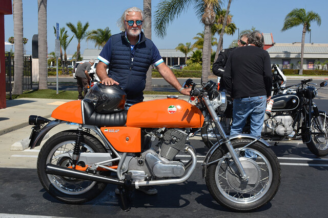 Ernesto Quiroga of Long Beach with his
1973 Laverda 750 SF1