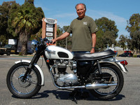 Al Haskell with his 1970 Triumph TR6 650