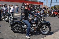 Marcus Davin with his 1947 Harley Davidson WL