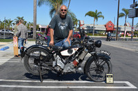 Jeff McCoy of Huntington Beach with his 1930 Scott Flying Squirrel