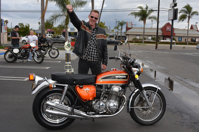 Ted Hannegan with his 1973 Honda CB750 four