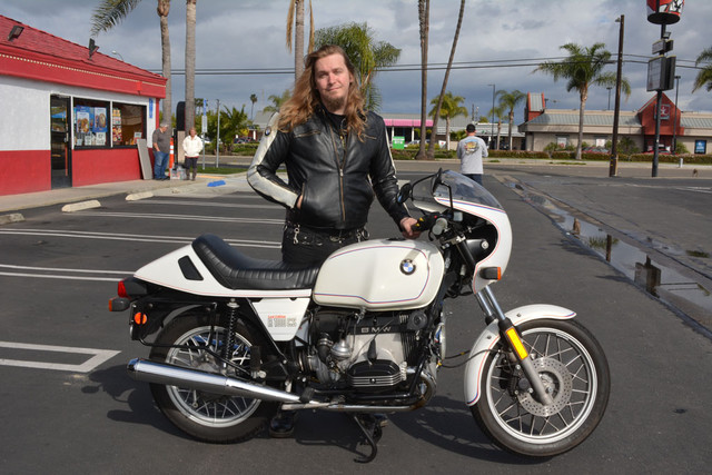 Shawn Boeker with his 1984 BMW R100S Last Edition