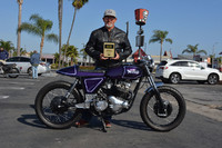 Vince Driscoll of Long Beach with his 
1970 Norton Commando 750