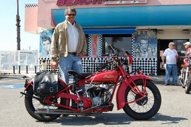 Lon Bubeck and his 1928 Indian 101 Scout