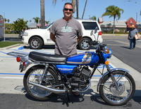 Bill Brewer with his 1975 Yamaha RD200