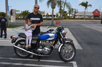 Jeff McCoy of Huntington Beach with his 1975 Triumph Trident 750